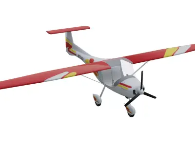 Sport Aircraft Allegro 2000 Low-poly 3D model