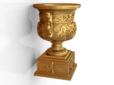 Classical urn decorative onlay cnc 3d printing stl 02 3D print model purchase