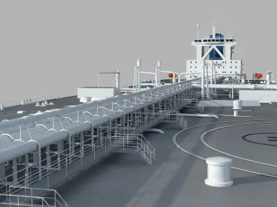 Super Tanker TI Class Low-poly 3D model