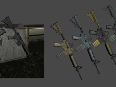 Customizable Soldier Low-poly 3D model
