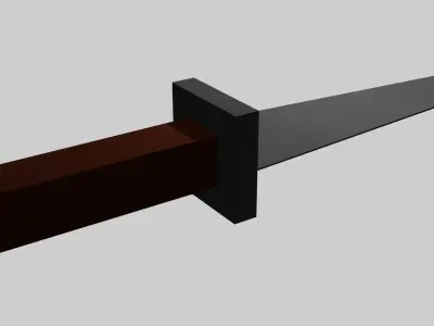 Low Poly Knife sword Free low-poly 3D model buy