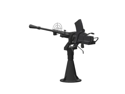 Machine gun 3D model 4