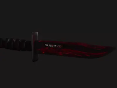 BloodyKnife apocalypse knife Free low-poly 3D model