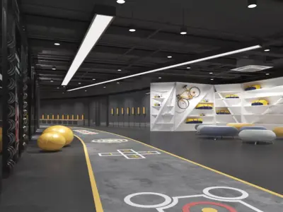 Gym Club 01 3D model