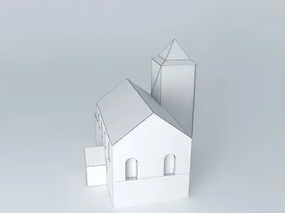 Church Mareuil Dordogne Free 3D model