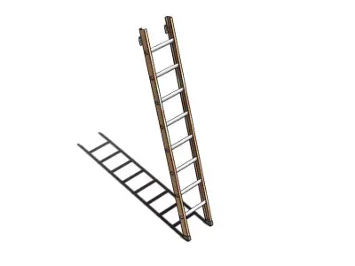 Aluminum Ladder 8 Steps - Escada de Aluminio 8 Degraus 3D model