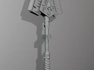 Fantasy style combat weapon B2 Low-poly 3D model