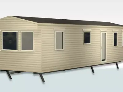 Static Caravan British ABI HORIZON Style UK Mobile Home Trailer Low-poly 3D model