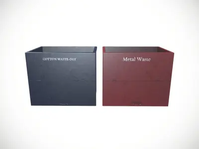 Trash boxes Low-poly 3D model