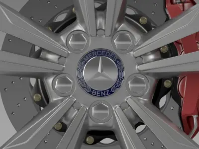 Mercedes Benz S 350 wheel 3D model