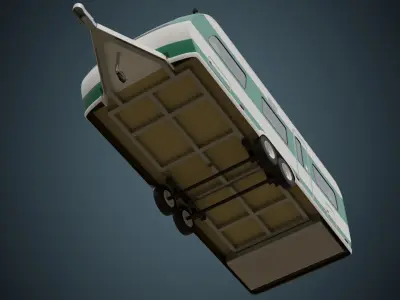 Caravan 1A Low-poly 3D model