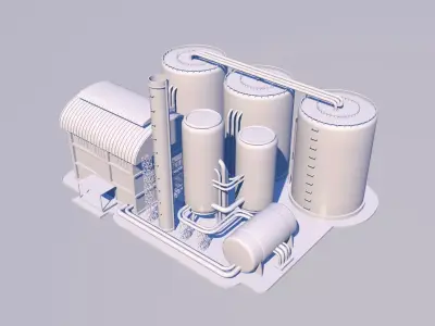 Petroleum Factory 3D model
