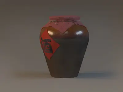 pitcher Jar bottle Jug liquor Wine Jar antique art water wine 3D model
