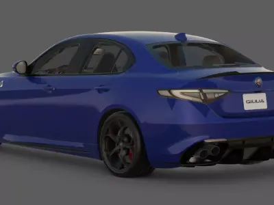 2016 Alfa Romeo Giulia Quadrifoglio 3D Model  Italian Sedan 3D model