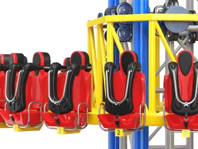  Four Detailed Amusement Park Rides 