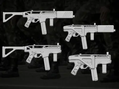 Cyber Punk Accessory Collection for Action Figures 3D print model