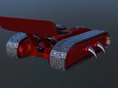 Monster Truck On Track Drive 3D model
