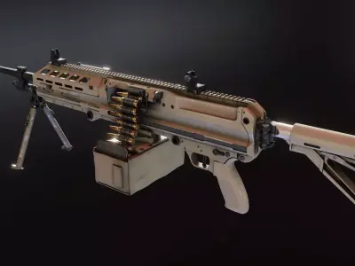 Sig MG338 Low-poly 3D model