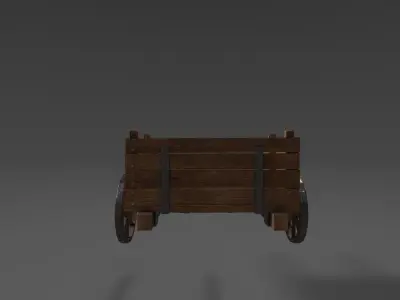 Medieval cart Free low-poly 3D model purchase