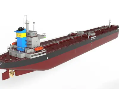 Tanker Panamax  Low-poly 3D model