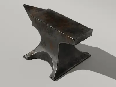 Anvil iron Low-poly 3D model purchase