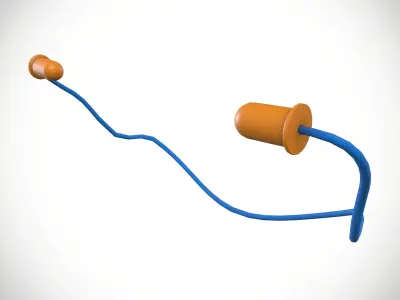 Ear plugs Low-poly 3D model