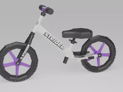 lowpoly cycle balance bike Low-poly 3D model
