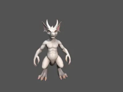 Dragon Rabbit Low-poly 3D model