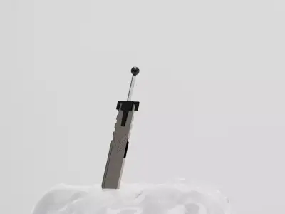 sword marble pen holder Free low-poly 3D model
