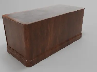Vintage Desk - Low Poly Low-poly 3D model