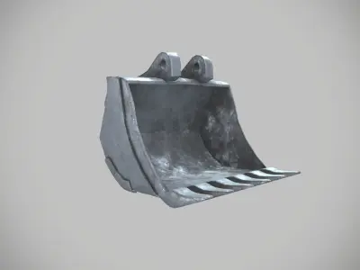 Excavator bucket Low-poly 3D model buy