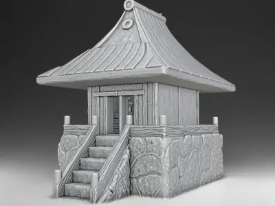 Stylized Japanese Set Part 1 and Crying girl 3D print model