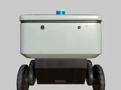 Delivery robot Low-poly 3D model purchase