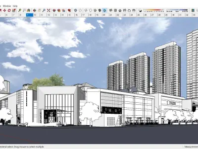 Sketchup Commercial Office Complex 216 3D model