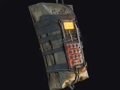 C4 explosive Low-poly 3D model buy