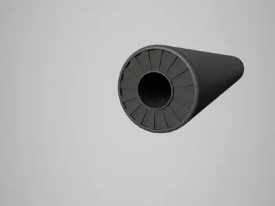 Silencer Low-poly 3D model