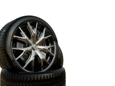 Tesla tire 3D model