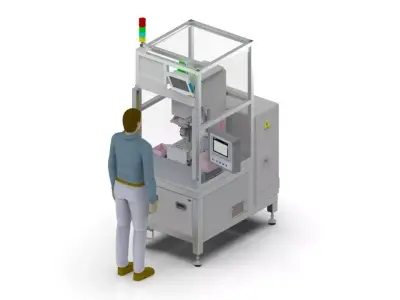 3D CAD drawings of bearing press machine designed 3D model