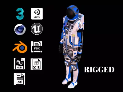 Astronaut Spacesuit Estonia 3D model