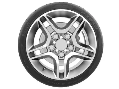 Realistic Tire Wheel 16 3D model