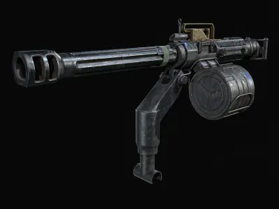 QLZ-87 Grenade Launcher Low-poly 3D model