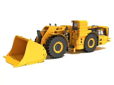 Underground Hard Rock Haulage Loader 3D model