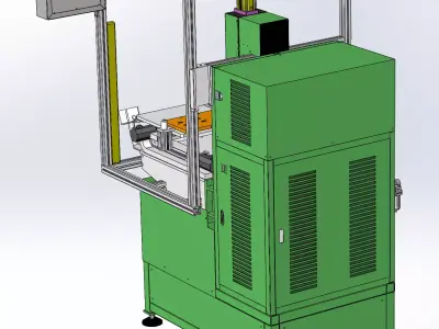 Carbon brush welding machine 3D model