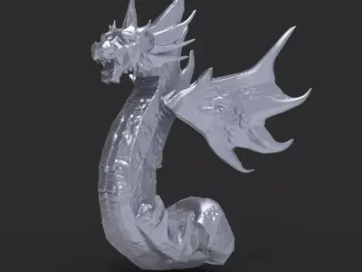 Druid Dragon stone  3D model