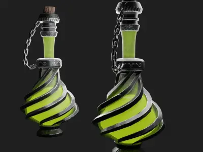 Magic Bottle Low-poly 3D model