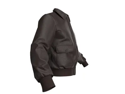 Aviators Leather Flight Jacket - Marvelous Designer  3D model
