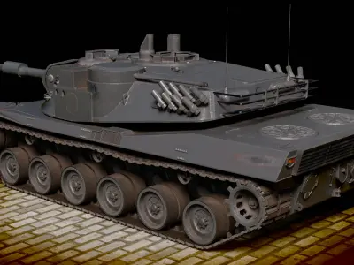 KPZ-70 MBT-70 PBR Low-poly 3D model
