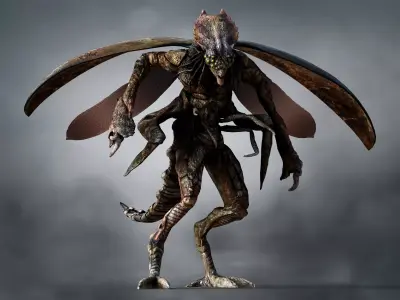 insectoid monster Low-poly 3D model