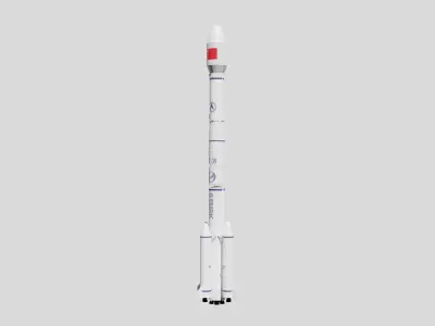 Long March 3B LaunchVechale---Blend-FBX 3D model