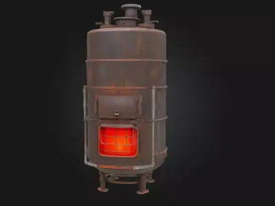 Rustic Boiler  Industrial Warmth with Vintage Character 3D model